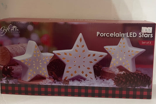 Porcelain LED Star Set