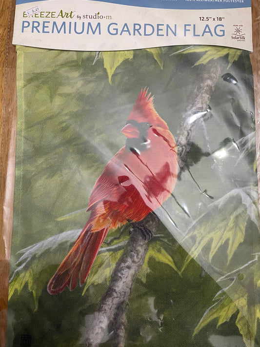 Red Cardinal Garden Flag