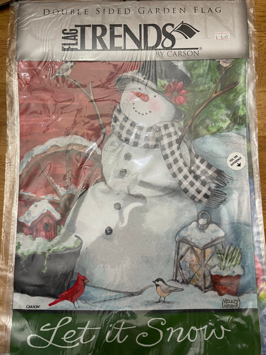 Snowman Garden Flag