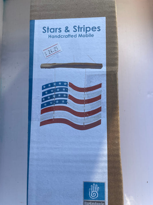 Stars & Stripes Driftwood and Glass Mobile