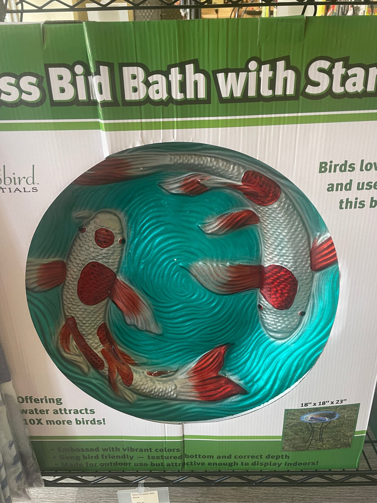 Glass Bird Bath With Stand