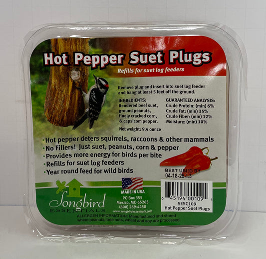 Hot Pepper Suet Plugs