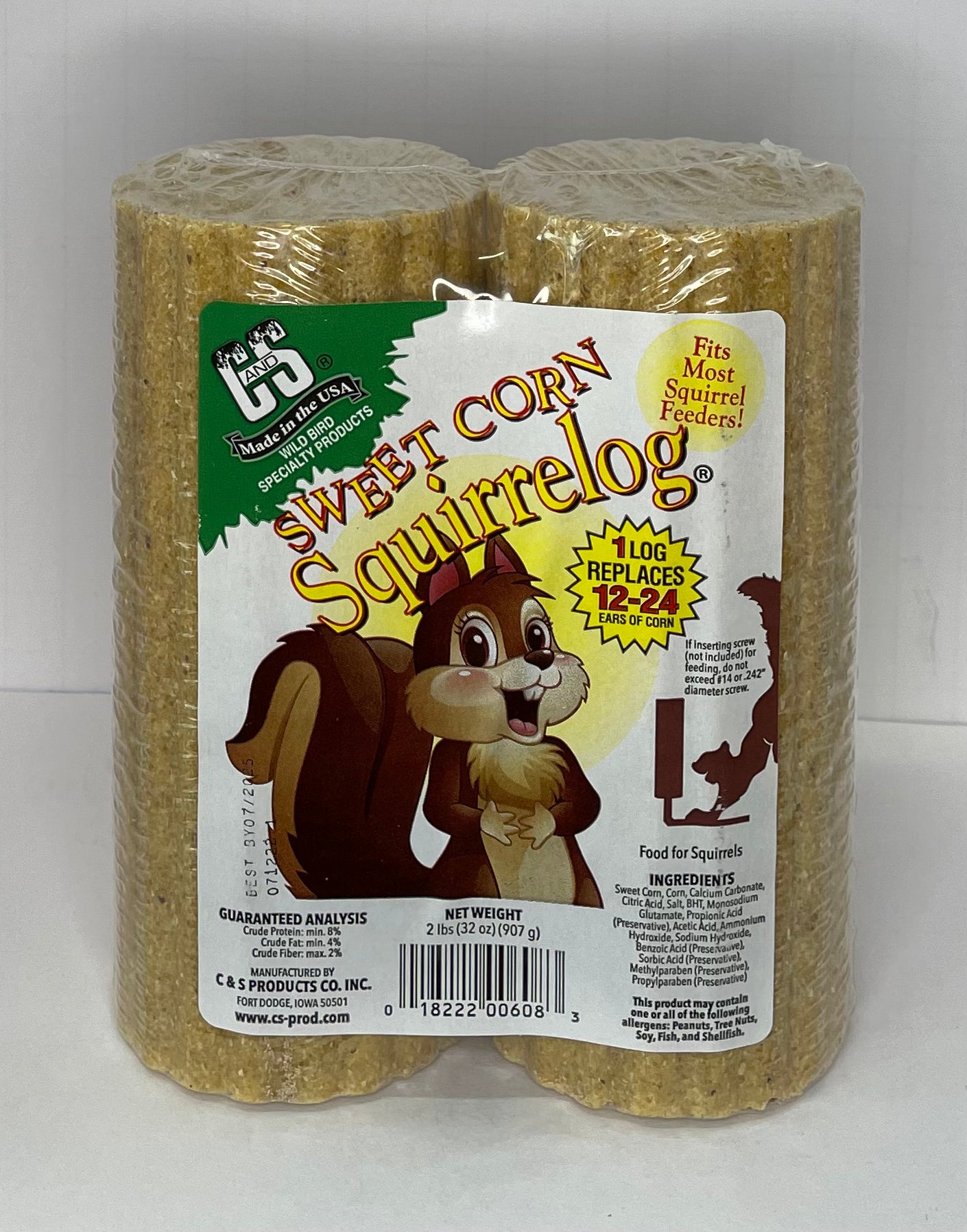 Sweet Corn Squirrelog 2 Pack