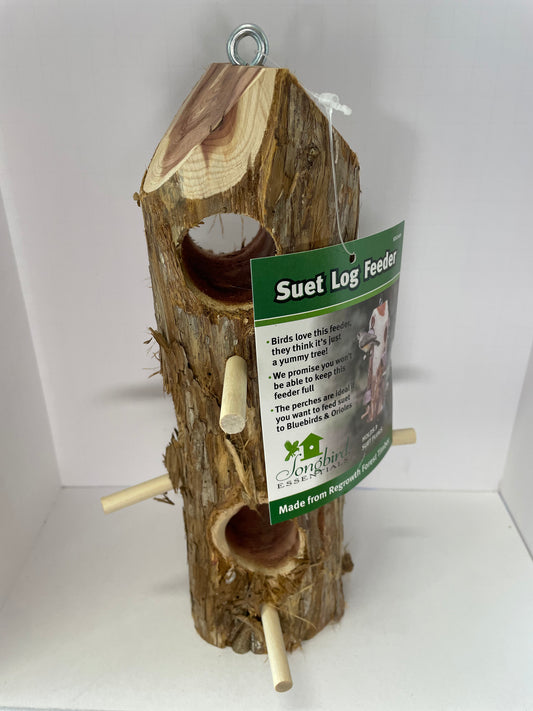 Suet Log Feeder