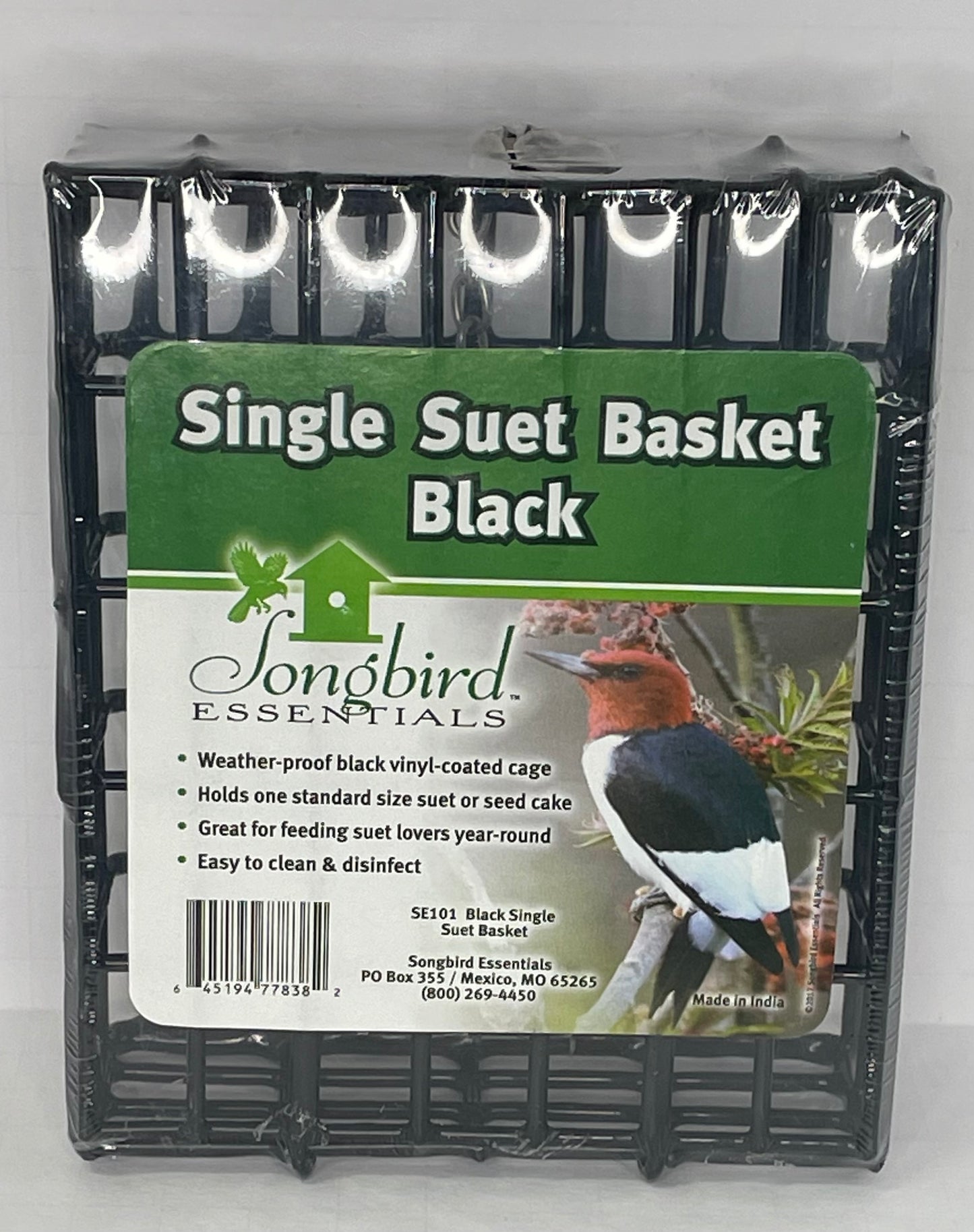 Single Suet Basket Black